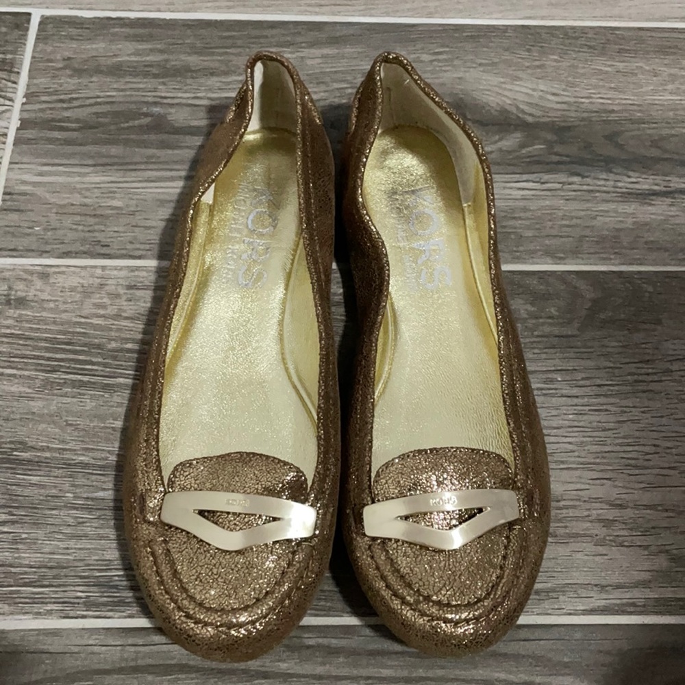 Michael Kors gold brass color flats